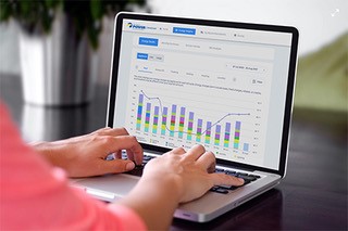 MyEnergy Insights portal on laptop