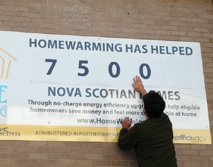 The Homewarming program has helped 7500 nova scotian homes