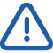 Blue caution icon